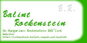 balint rockenstein business card
